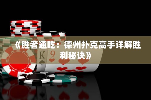 《勝者通吃：德州撲克高手詳解勝利秘訣》