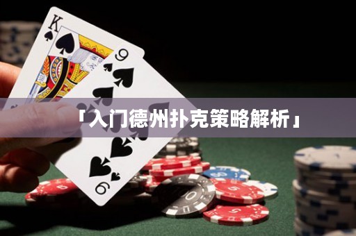 「入門德州撲克策略解析」
