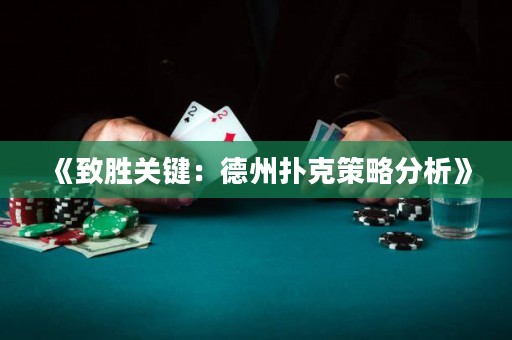 《致勝關鍵：德州撲克策略分析》