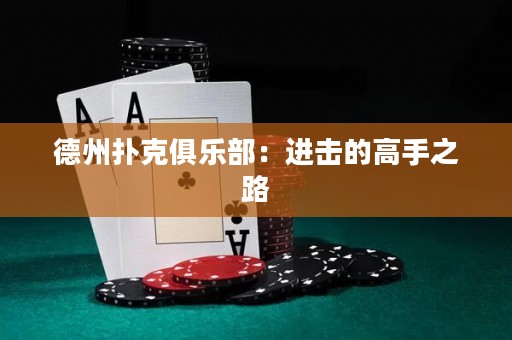 德州撲克俱樂部：進(jìn)擊的高手之路