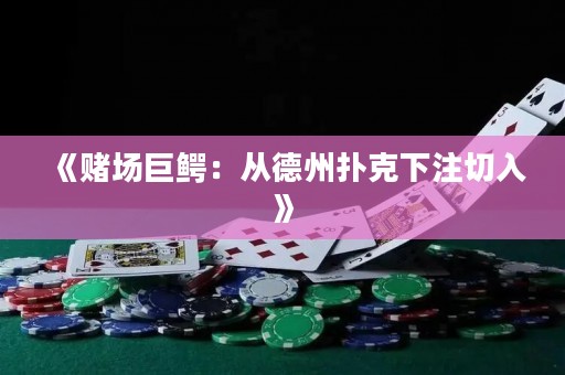 《賭場巨鱷：從德州撲克下注切入》