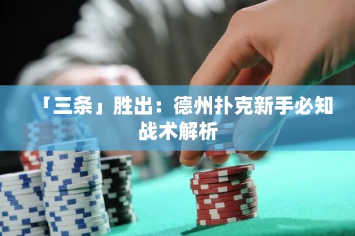 「三條」勝出：德州撲克新手必知戰(zhàn)術(shù)解析