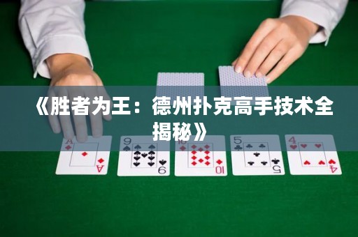 《勝者為王：德州撲克高手技術(shù)全揭秘》