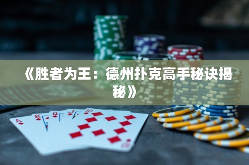 《勝者為王：德州撲克高手秘訣揭秘》