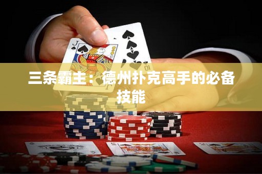 三條霸主：德州撲克高手的必備技能