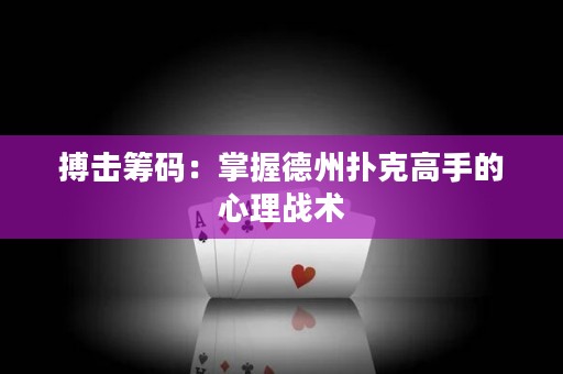 搏擊籌碼：掌握德州撲克高手的心理戰(zhàn)術(shù)